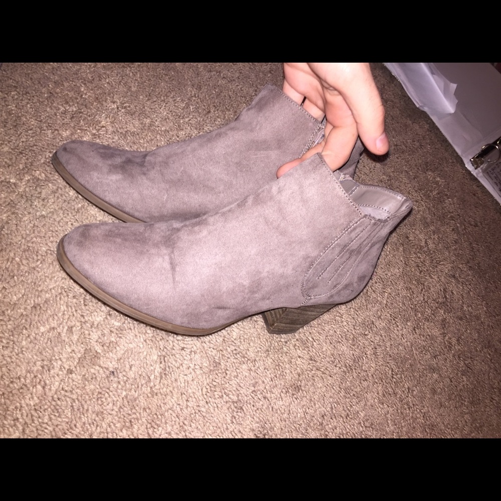 Suede wedge heels